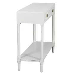 White Wood 2-Drawer Layla Console Table