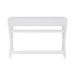 White Wood 2-Drawer X-Frame Desk
