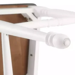 White Wood Farmhouse Dining Chairs, Set of 4