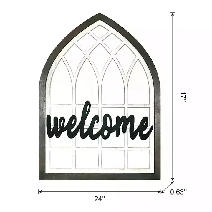 White Wood Interchangeable Arch Wall Plaque