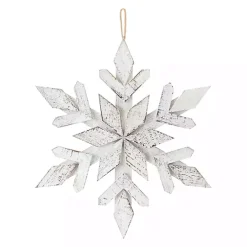 White Wood Large 6-pc. Snowflake Ornament Set