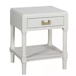 White Wood Layla Accent Table