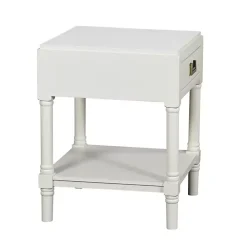 White Wood Layla Accent Table