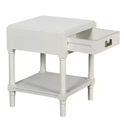 White Wood Layla Accent Table
