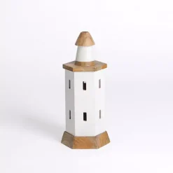 White Wood Lighthouse Statue, 16 in.