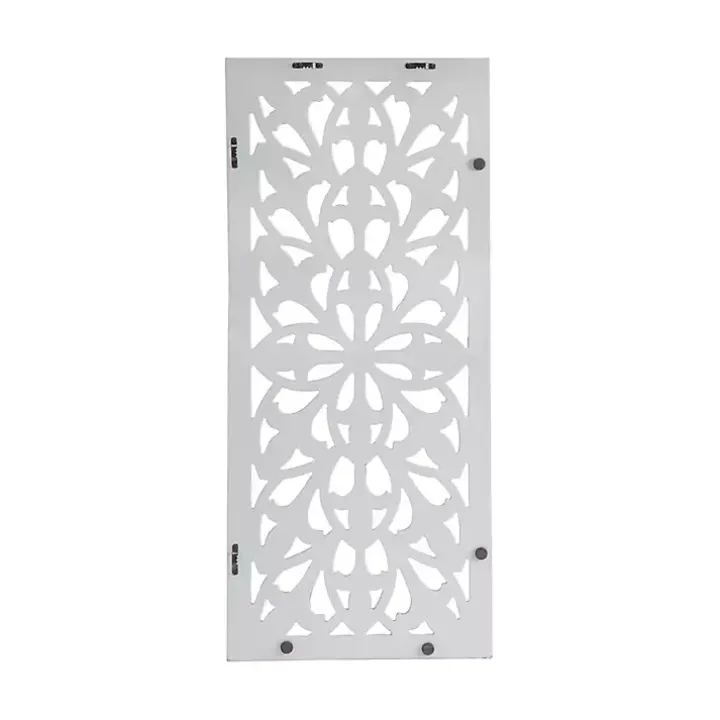 White Wood Medallion August Wall Plaque