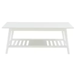 White Wood Midcentury Coffee Table