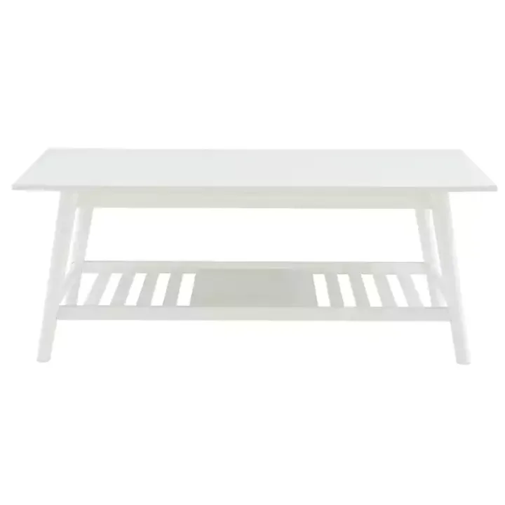 White Wood Midcentury Coffee Table