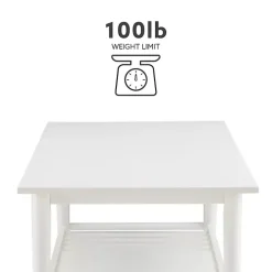 White Wood Midcentury Coffee Table