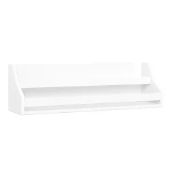 White Wood Rack Wall Bookshelves, Set of 2