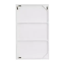 White Wood Rectangular Wall Mirror, 24x40 in.