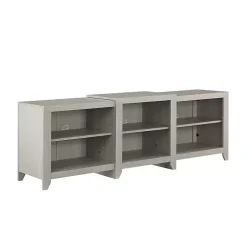 White Wood 6-Shelf Media Cabinet