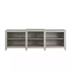 White Wood 6-Shelf Media Cabinet