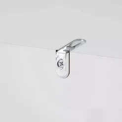 White Wood Slim Single Glass Door Floor Cabinet