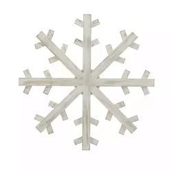 White Wood Snowflake Wall Plaque, 20 in.