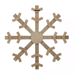 White Wood Snowflake Wall Plaque, 20 in.