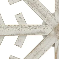 White Wood Snowflake Wall Plaque, 16 in.