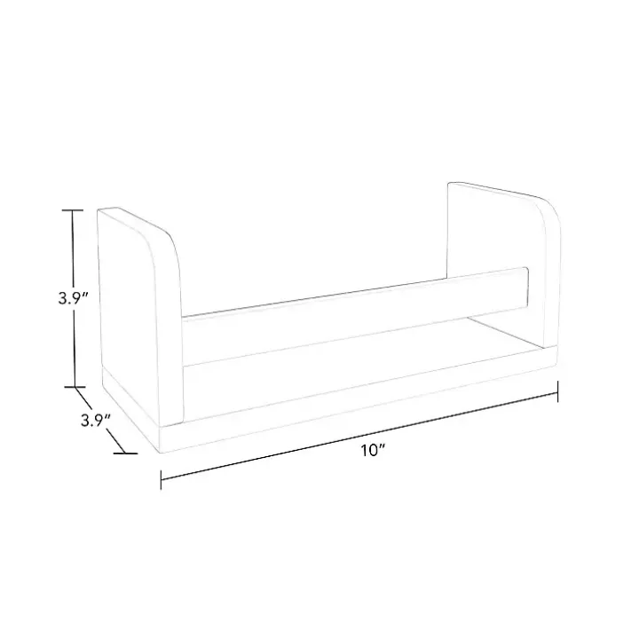 White Wood Wall Bookshelves, Set of 2