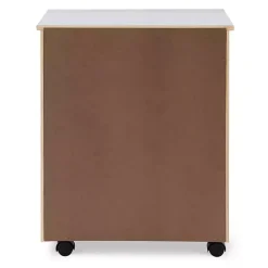 White Wood Wide 6-Drawer Cary Storage Cart