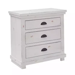 White Wooden Willow Nightstand