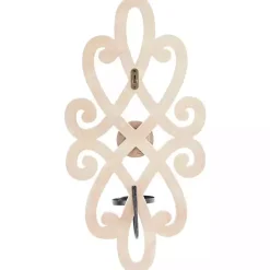 Whitewash Beaded Scroll Sconce