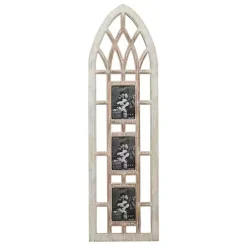 Whitewash Window Arch 3-Opening Collage Frame