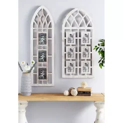 Whitewash Window Arch 6-Opening Collage Frame