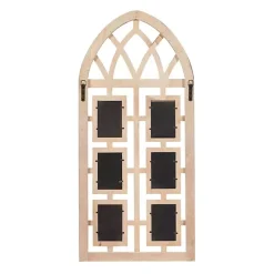 Whitewash Window Arch 6-Opening Collage Frame