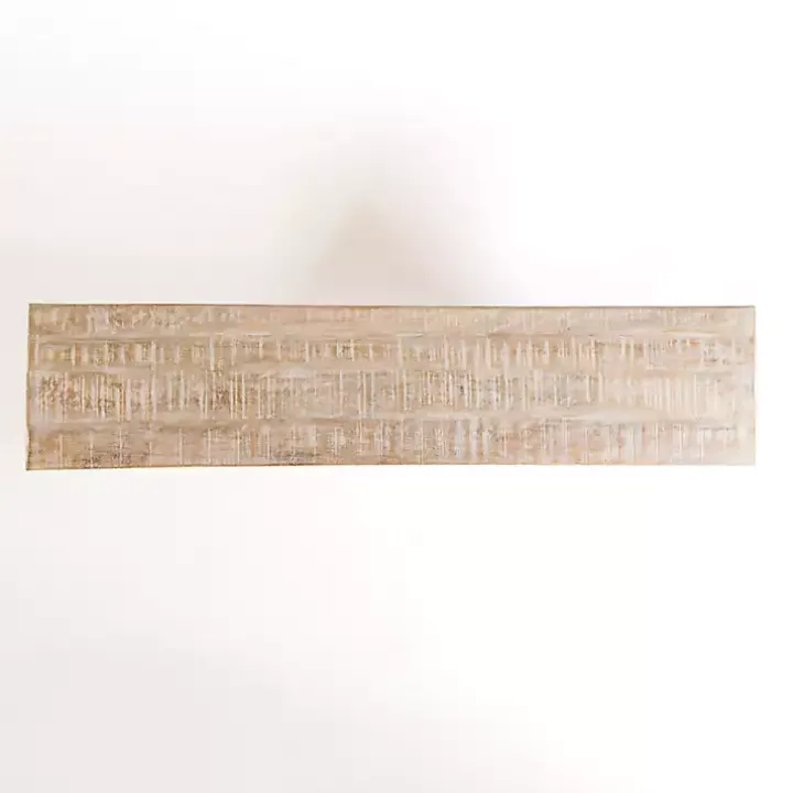 Whitewashed Carri Glass Door Cabinet