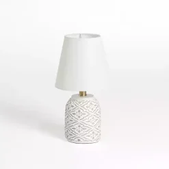Whitewashed Fleur Table Lamp