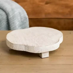 Whitewashed Natural Wood Riser, 14 in.