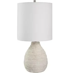 Whitewashed Textured Ellie Table Lamp