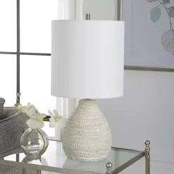 Whitewashed Textured Ellie Table Lamp