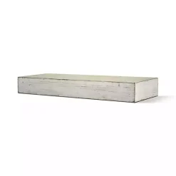 Whitewashed Wood Floating Shelf, 24 in.