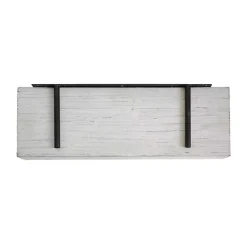Whitewashed Wood Floating Shelf, 24 in.
