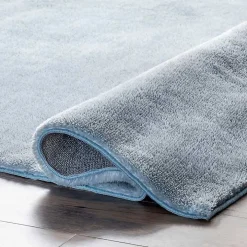 Whitlow Blue Shag Washable Area Rug, 8x10