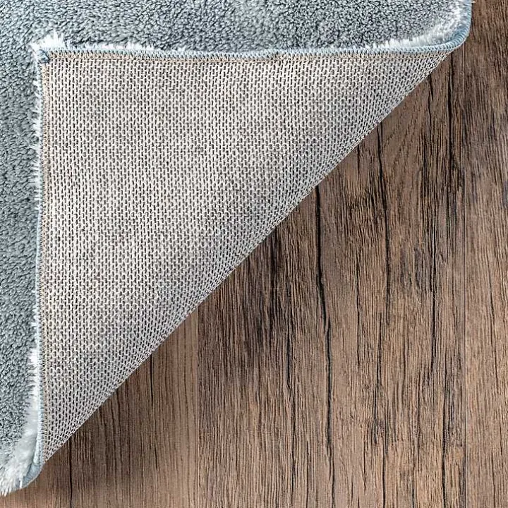 Whitlow Blue Shag Washable Area Rug, 8x10