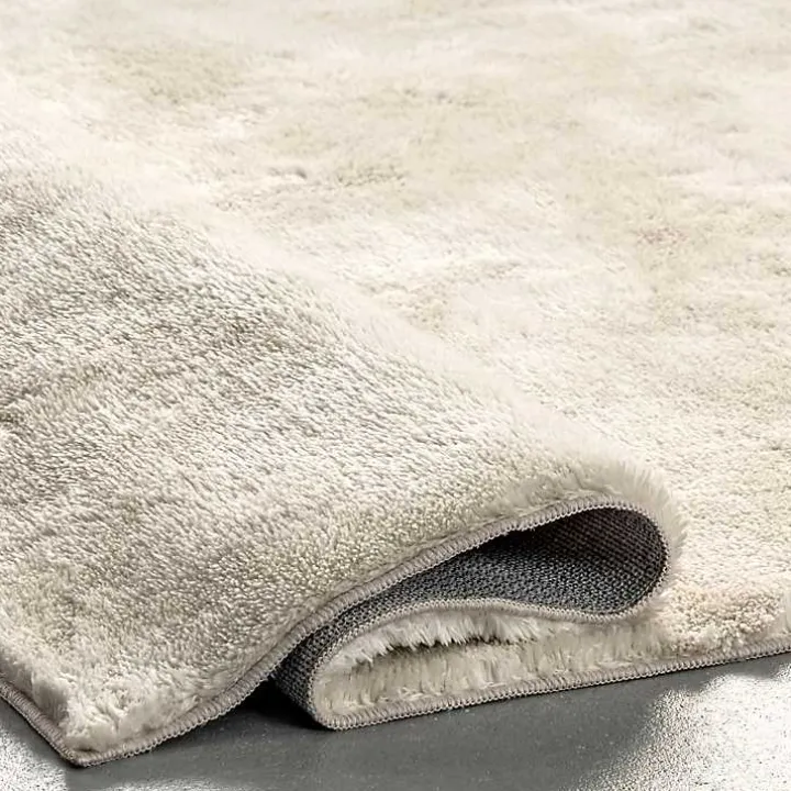 Whitlow Cream Shag Washable Area Rug, 5x8