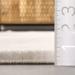 Whitlow Ivory Shag Washable Area Rug, 6x9