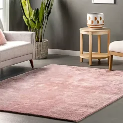 Whitlow Pink Shag Washable Area Rug, 6x9