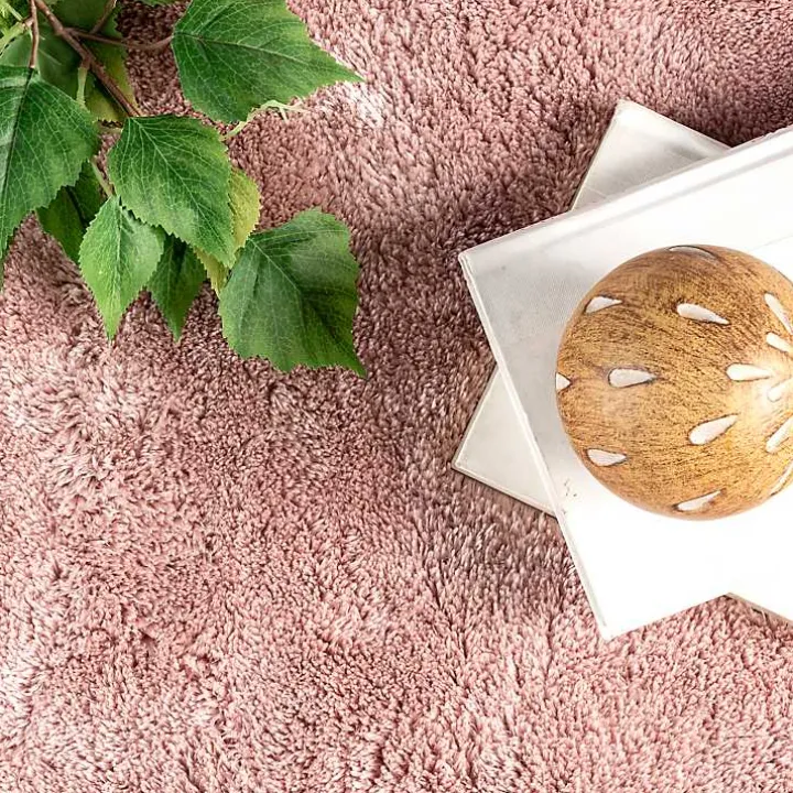 Whitlow Pink Shag Washable Area Rug, 6x9
