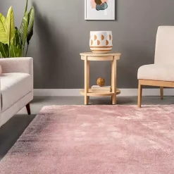 Whitlow Pink Shag Washable Area Rug, 6x9