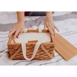 Wicker Picnic Basket with Removable Cooler