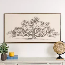 Wide Oak Tree Framed Art Print