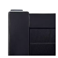 Wilbert 3-Drawer Black Console Table