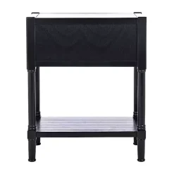 Wilbert 3-Drawer Black Console Table