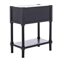 Wilbert 3-Drawer Black Console Table
