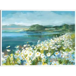 Wild Daisy Bay Framed Canvas Art Print