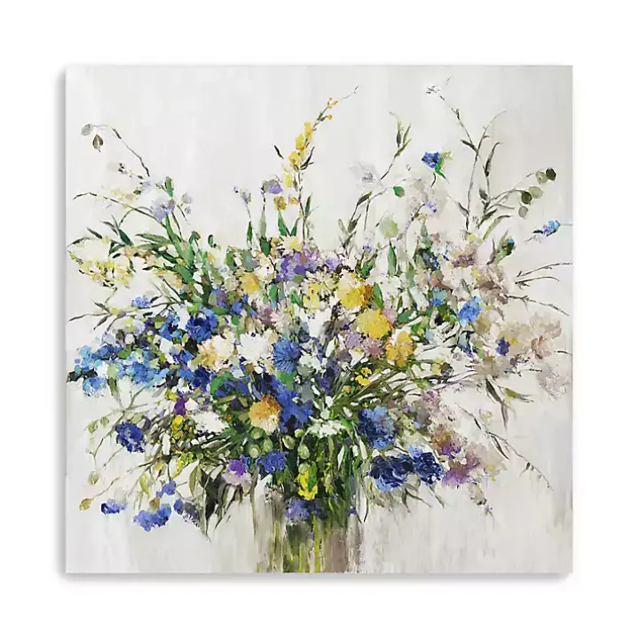 Wild Grown Bouquet Canvas Art Print, 40x40 in.