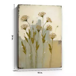 Wildflowers Encaustic Canvas Art Print